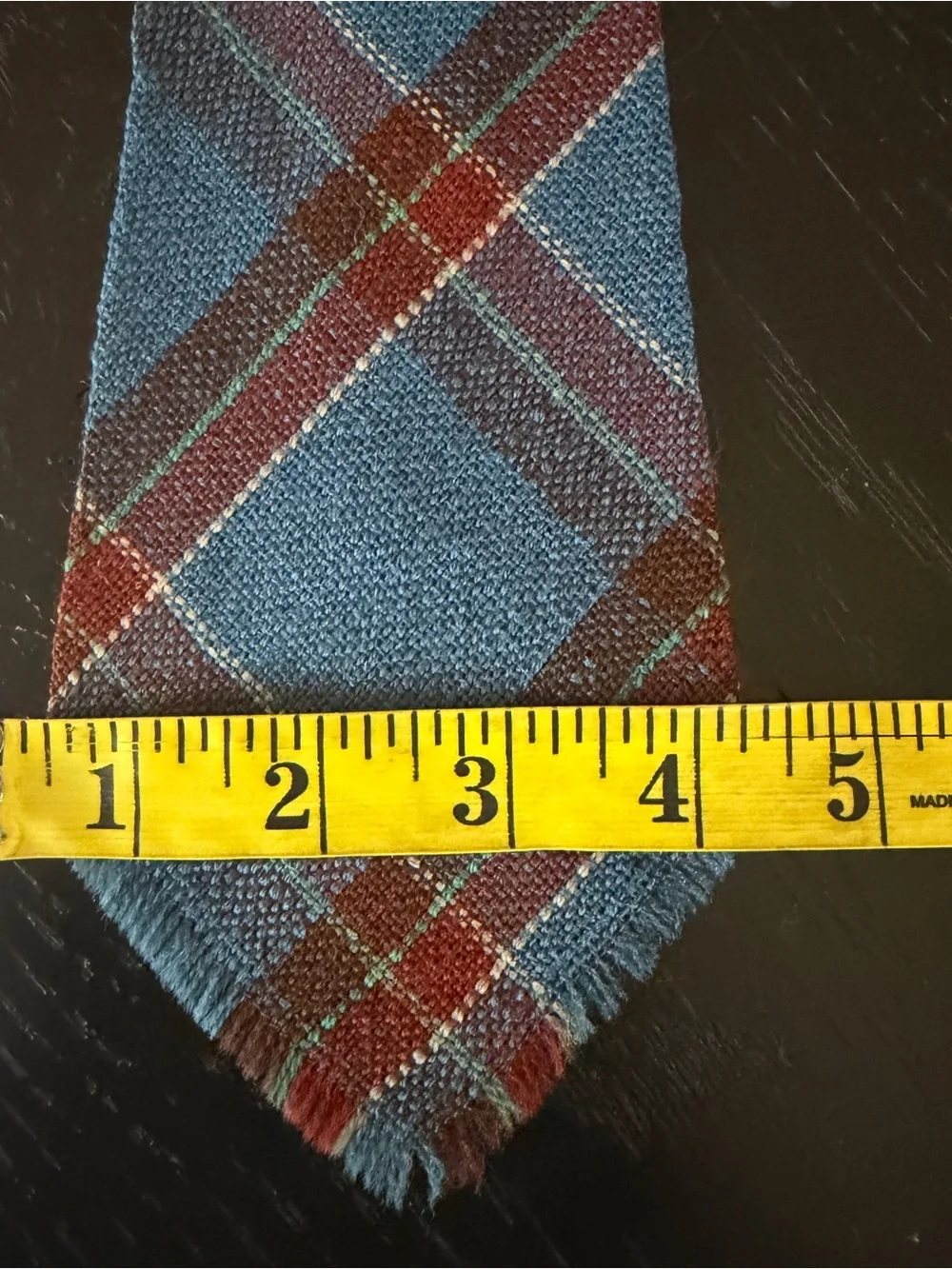 Vintage Chief Weavers Native American Indian Hand Loomed Wool Neck Tie Blue